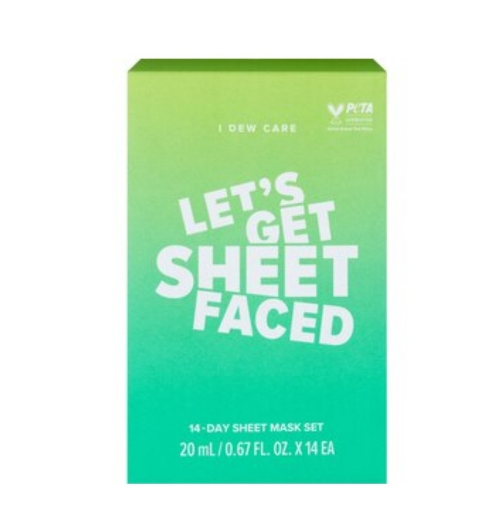 🎁I Dew Care Let's Get Sheet Faced 14-Day Routine Sheet Mask Treatment Set